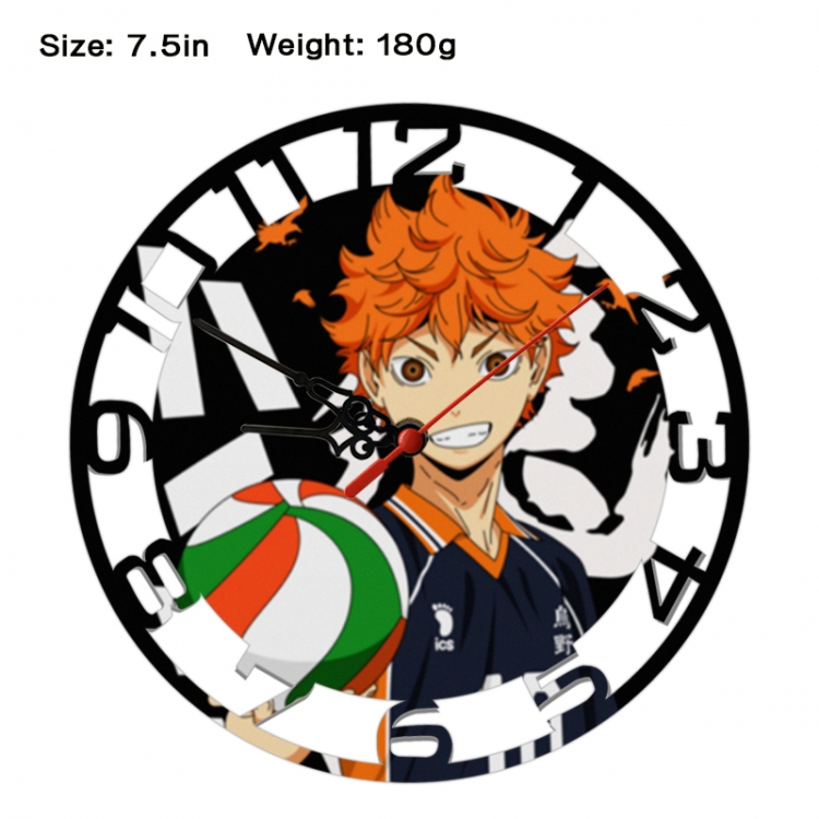 Haikyuu!!  Anime print alarm clock wall clock personality clock packaging size 25X25X4cm