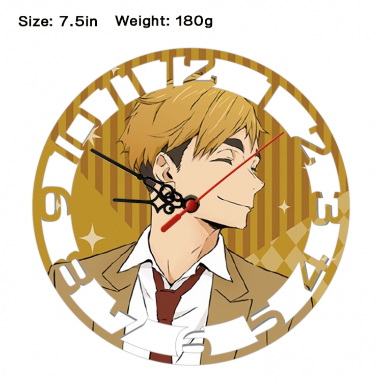 Haikyuu!!  Anime print alarm clock wall clock personality clock packaging size 25X25X4cm