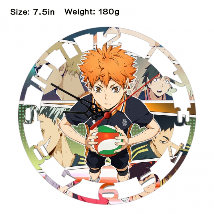 Haikyuu!!  Anime print alarm clock wall clock personality clock packaging size 25X25X4cm