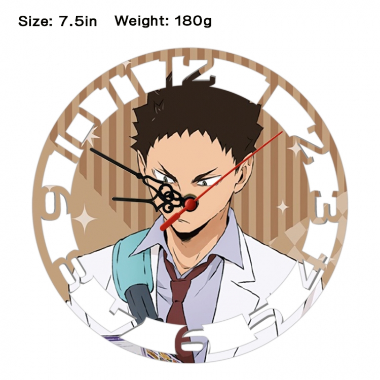 Haikyuu!!  Anime print alarm clock wall clock personality clock packaging size 25X25X4cm