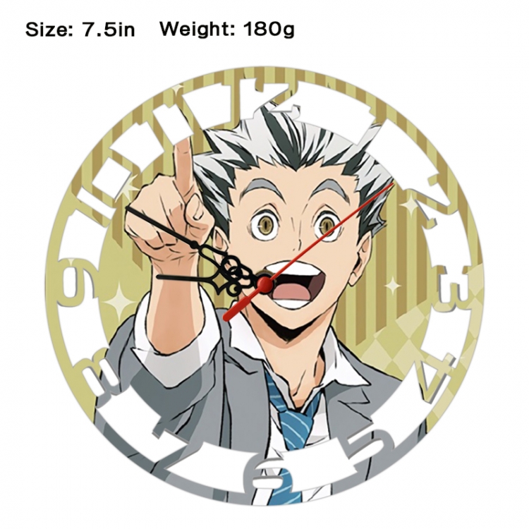 Haikyuu!!  Anime print alarm clock wall clock personality clock packaging size 25X25X4cm