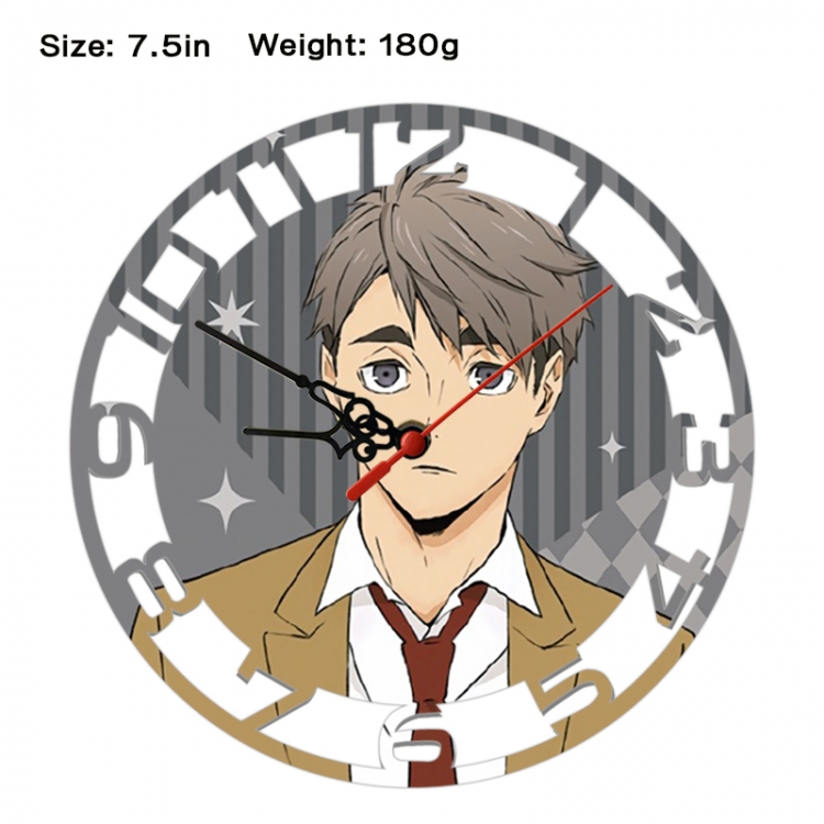 Haikyuu!!  Anime print alarm clock wall clock personality clock packaging size 25X25X4cm