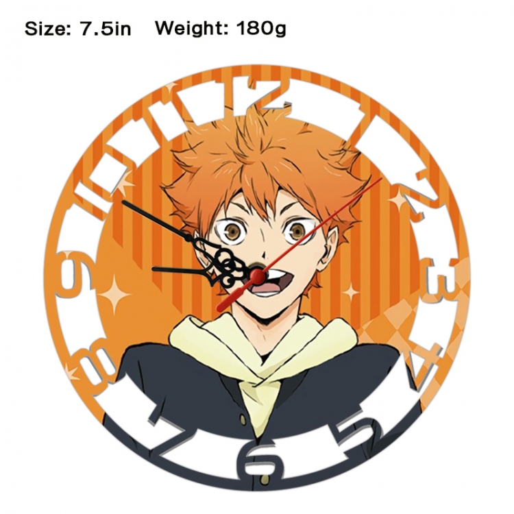 Haikyuu!!  Anime print alarm clock wall clock personality clock packaging size 25X25X4cm