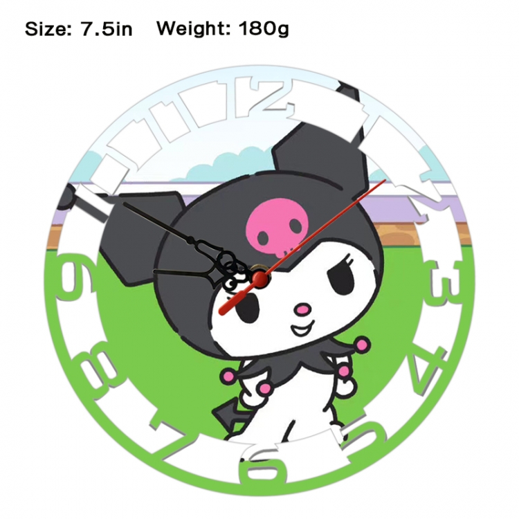 sanrio Anime print alarm clock wall clock personality clock packaging size 25X25X4cm