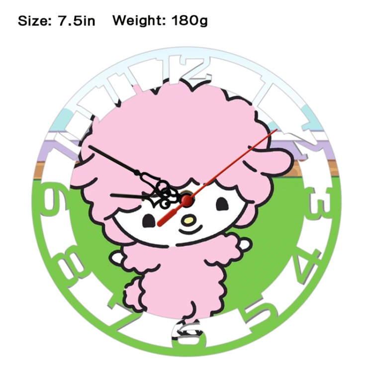 sanrio Anime print alarm clock wall clock personality clock packaging size 25X25X4cm