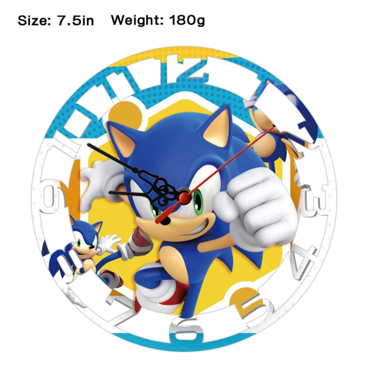 Sonic The Hedgehog Anime print alarm clock wall clock personality clock packaging size 25X25X4cm