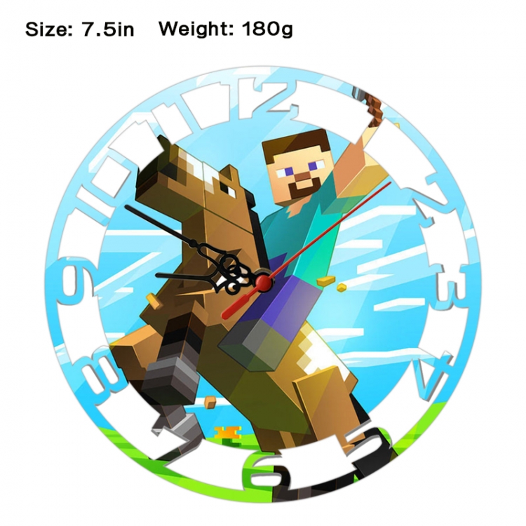 Minecraft Anime print alarm clock wall clock personality clock packaging size 25X25X4cm