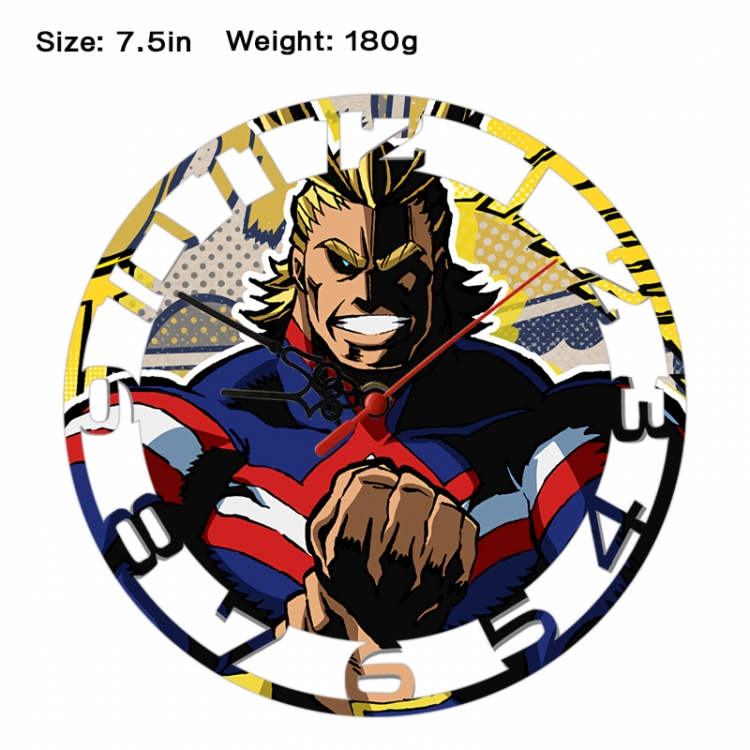 My Hero Academia Anime print alarm clock wall clock personality clock packaging size 25X25X4cm