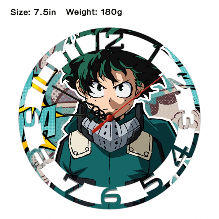 My Hero Academia Anime print alarm clock wall clock personality clock packaging size 25X25X4cm