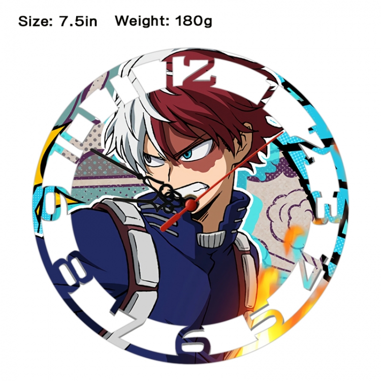 My Hero Academia Anime print alarm clock wall clock personality clock packaging size 25X25X4cm