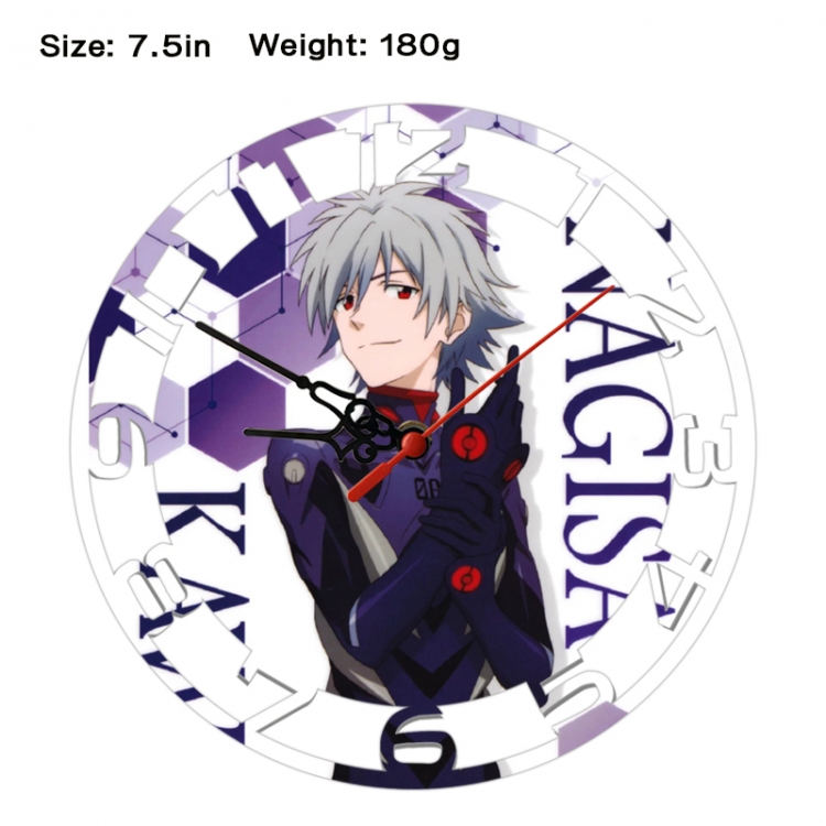 EVA Anime print alarm clock wall clock personality clock packaging size 25X25X4cm