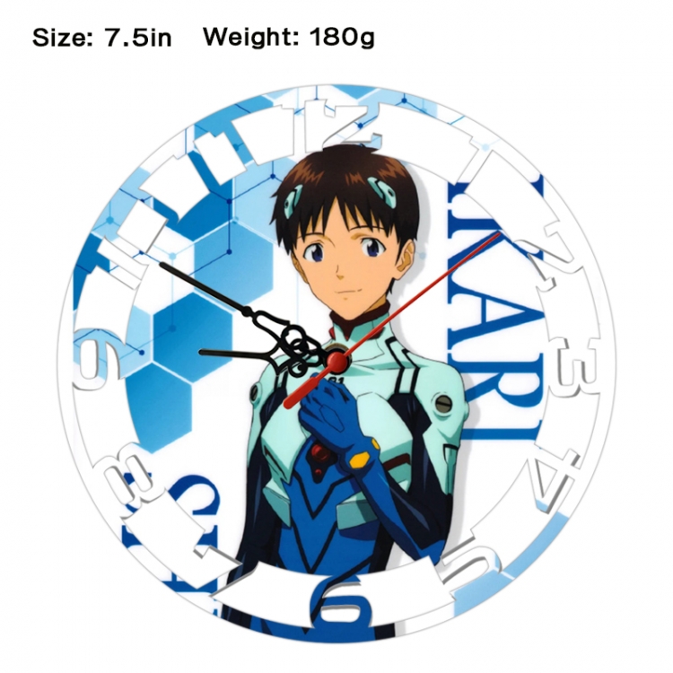 EVA Anime print alarm clock wall clock personality clock packaging size 25X25X4cm