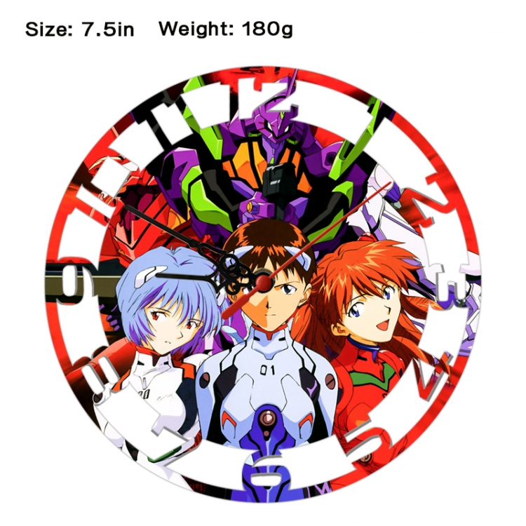 EVA Anime print alarm clock wall clock personality clock packaging size 25X25X4cm