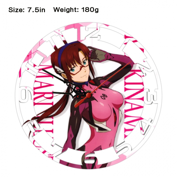 EVA Anime print alarm clock wall clock personality clock packaging size 25X25X4cm