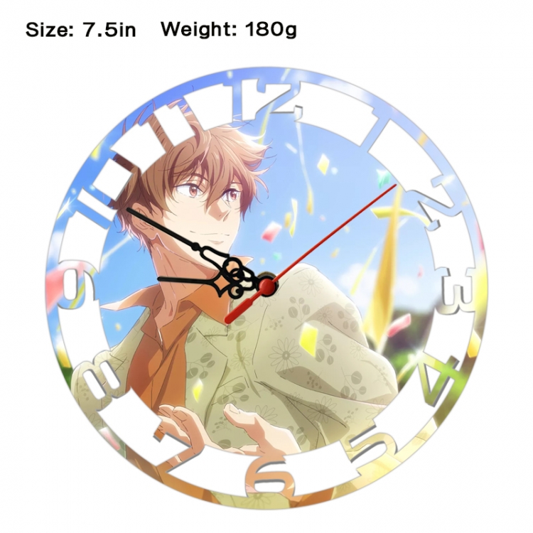 Swimming Department Anime print alarm clock wall clock personality clock packaging size 25X25X4cm