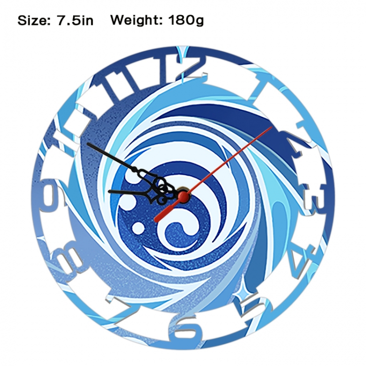 Genshin Impact Anime print alarm clock wall clock personality clock packaging size 25X25X4cm