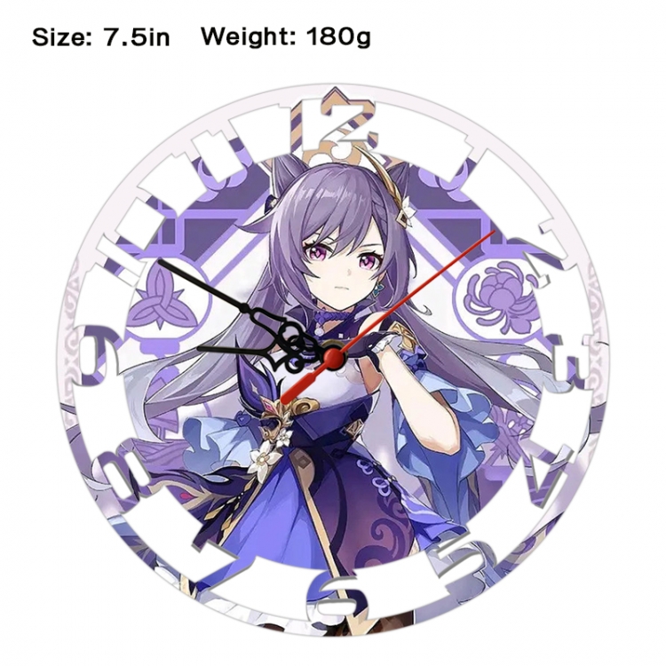 Genshin Impact Anime print alarm clock wall clock personality clock packaging size 25X25X4cm