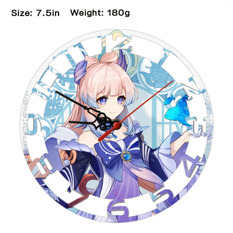 Genshin Impact Anime print alarm clock wall clock personality clock packaging size 25X25X4cm