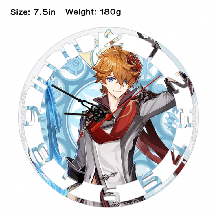 Genshin Impact Anime print alarm clock wall clock personality clock packaging size 25X25X4cm