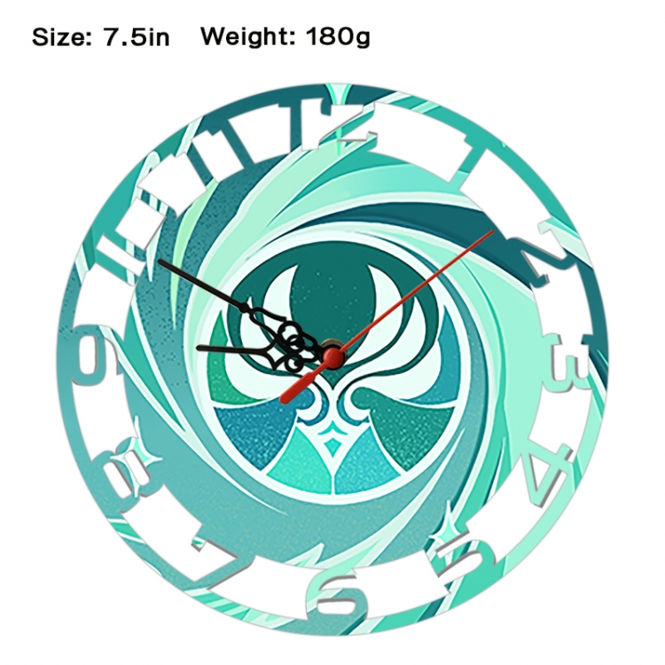 Genshin Impact Anime print alarm clock wall clock personality clock packaging size 25X25X4cm