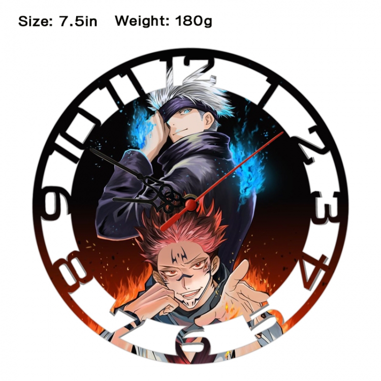 Jujutsu Kaisen Anime print alarm clock wall clock personality clock packaging size 25X25X4cm