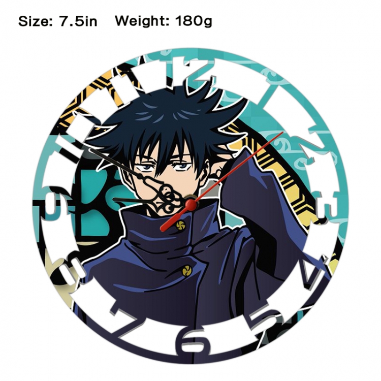 Jujutsu Kaisen Anime print alarm clock wall clock personality clock packaging size 25X25X4cm