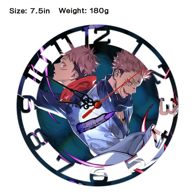 Jujutsu Kaisen Anime print alarm clock wall clock personality clock packaging size 25X25X4cm