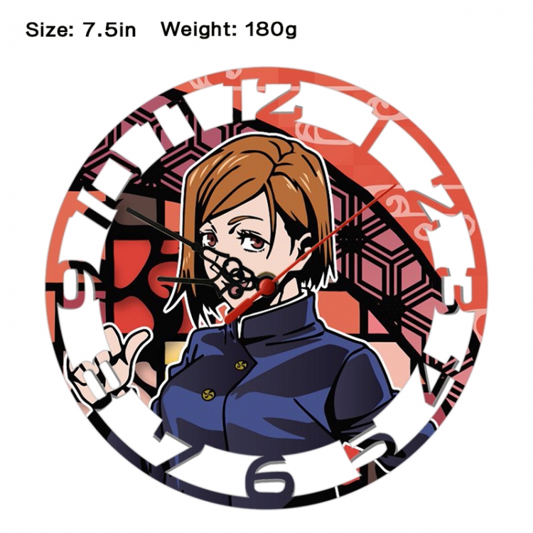 Jujutsu Kaisen Anime print alarm clock wall clock personality clock packaging size 25X25X4cm