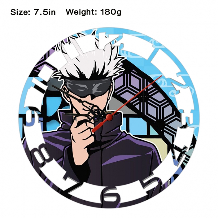 Jujutsu Kaisen Anime print alarm clock wall clock personality clock packaging size 25X25X4cm