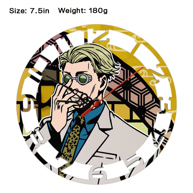 Jujutsu Kaisen Anime print alarm clock wall clock personality clock packaging size 25X25X4cm