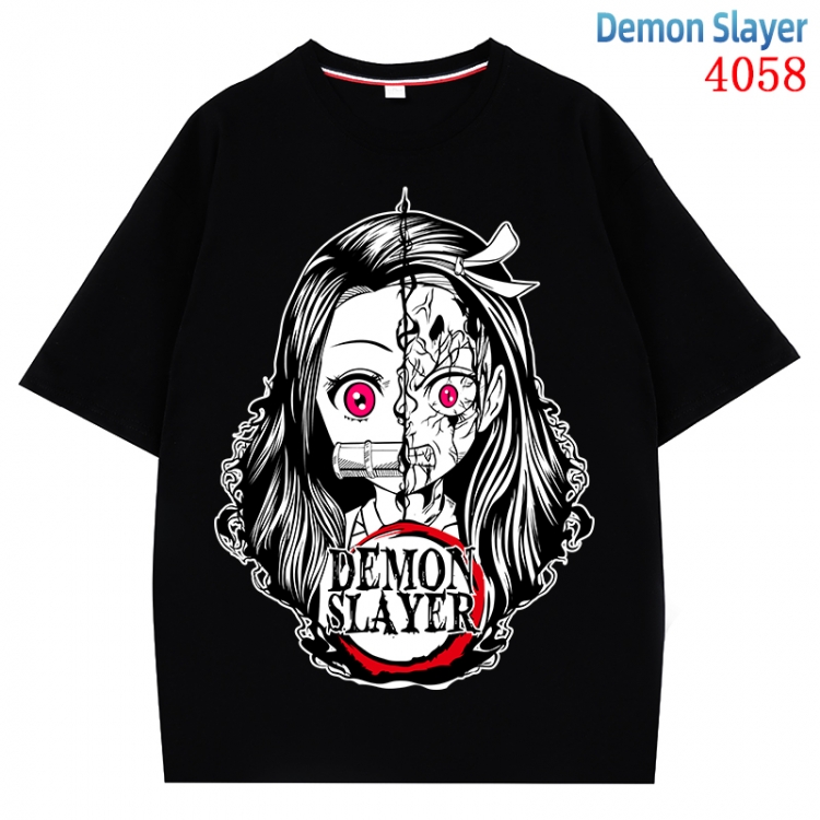 Demon Slayer Kimets Anime Pure Cotton Short Sleeve T-shirt Direct Spray Technology from S to 4XL