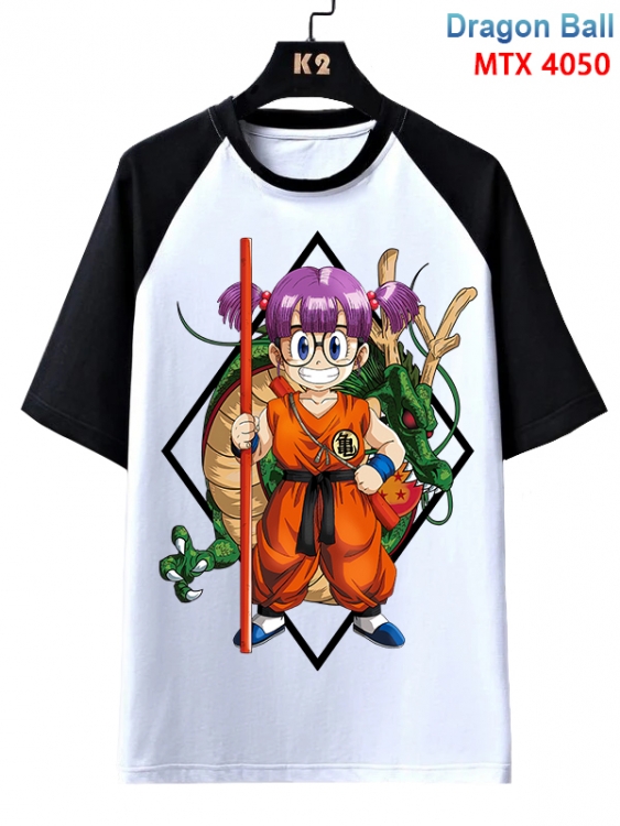 DRAGON BALL Anime raglan sleeve cotton T-shirt from XS to 3XL