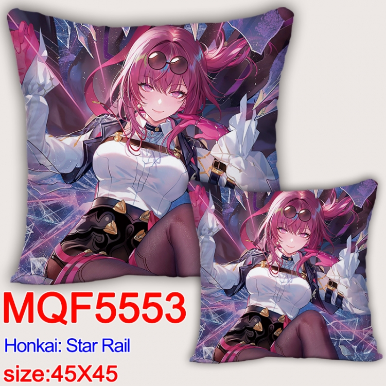 Honkai: Star Rail Anime square full-color pillow cushion 45X45CM NO FILLING 