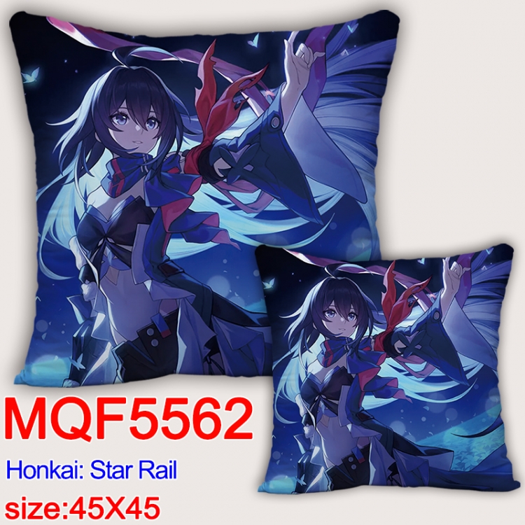 Honkai: Star Rail Anime square full-color pillow cushion 45X45CM NO FILLING 