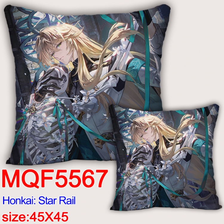 Honkai: Star Rail Anime square full-color pillow cushion 45X45CM NO FILLING 