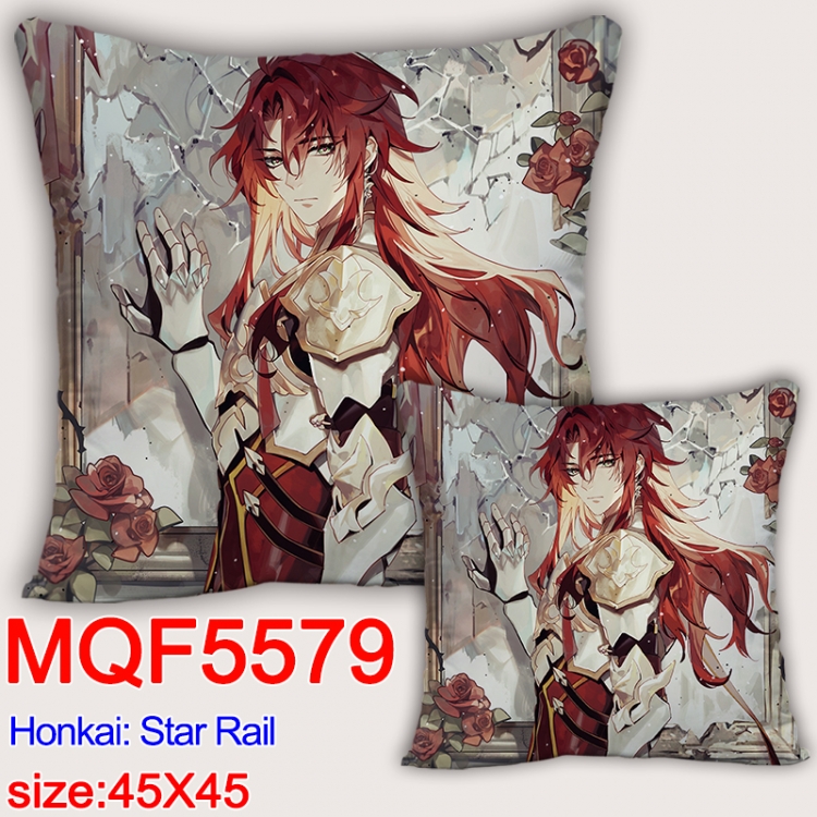 Honkai: Star Rail Anime square full-color pillow cushion 45X45CM NO FILLING  MQF-5579