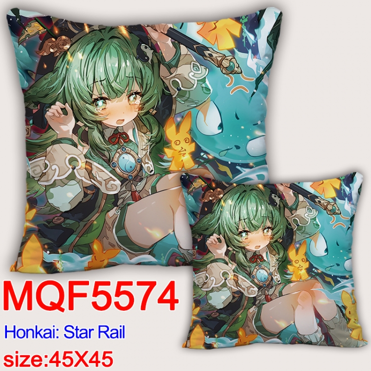 Honkai: Star Rail Anime square full-color pillow cushion 45X45CM NO FILLING 