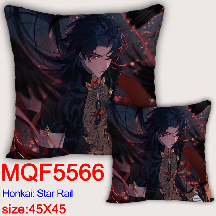 Honkai: Star Rail Anime square full-color pillow cushion 45X45CM NO FILLING  MQF-5566