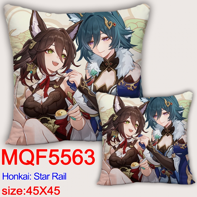 Honkai: Star Rail Anime square full-color pillow cushion 45X45CM NO FILLING 