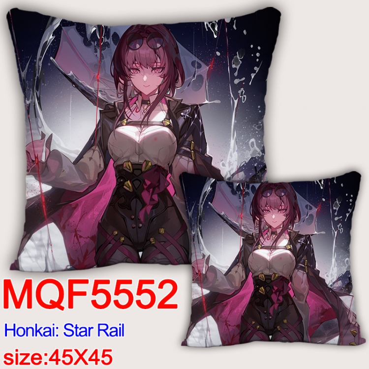 Honkai: Star Rail Anime square full-color pillow cushion 45X45CM NO FILLING  MQF-5552