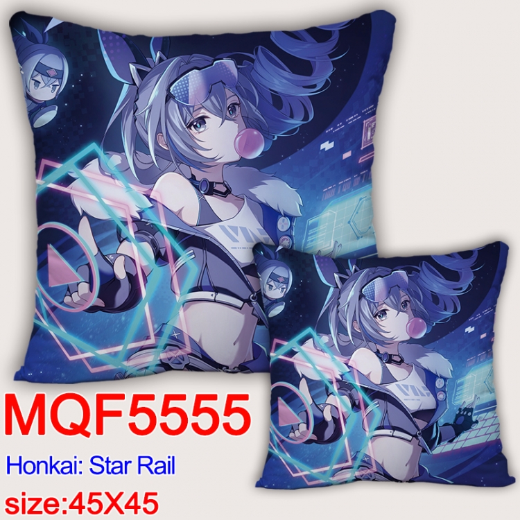 Honkai: Star Rail Anime square full-color pillow cushion 45X45CM NO FILLING MQF-5555