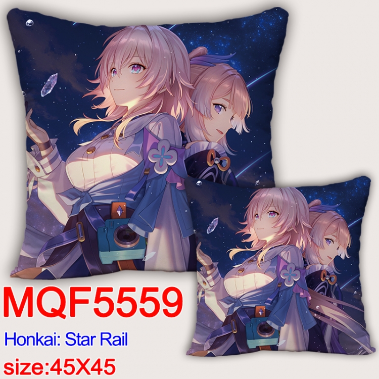 Honkai: Star Rail Anime square full-color pillow cushion 45X45CM NO FILLING MQF-5559