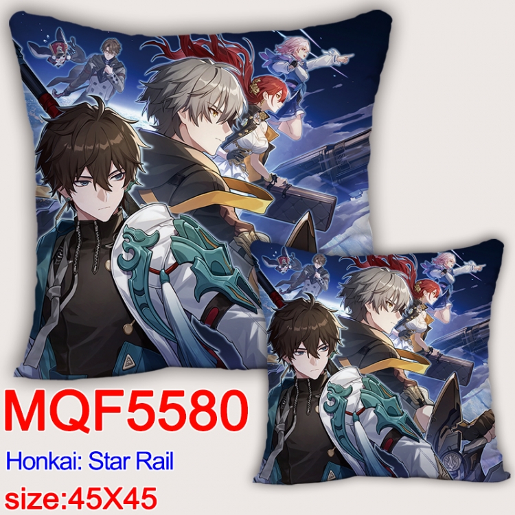 Honkai: Star Rail Anime square full-color pillow cushion 45X45CM NO FILLING MQF-5580