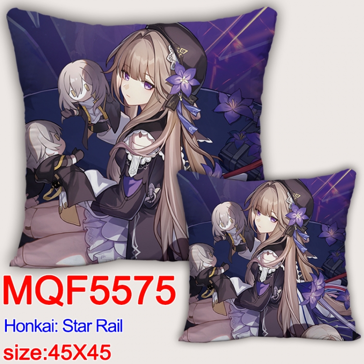 Honkai: Star Rail Anime square full-color pillow cushion 45X45CM NO FILLING MQF-5575