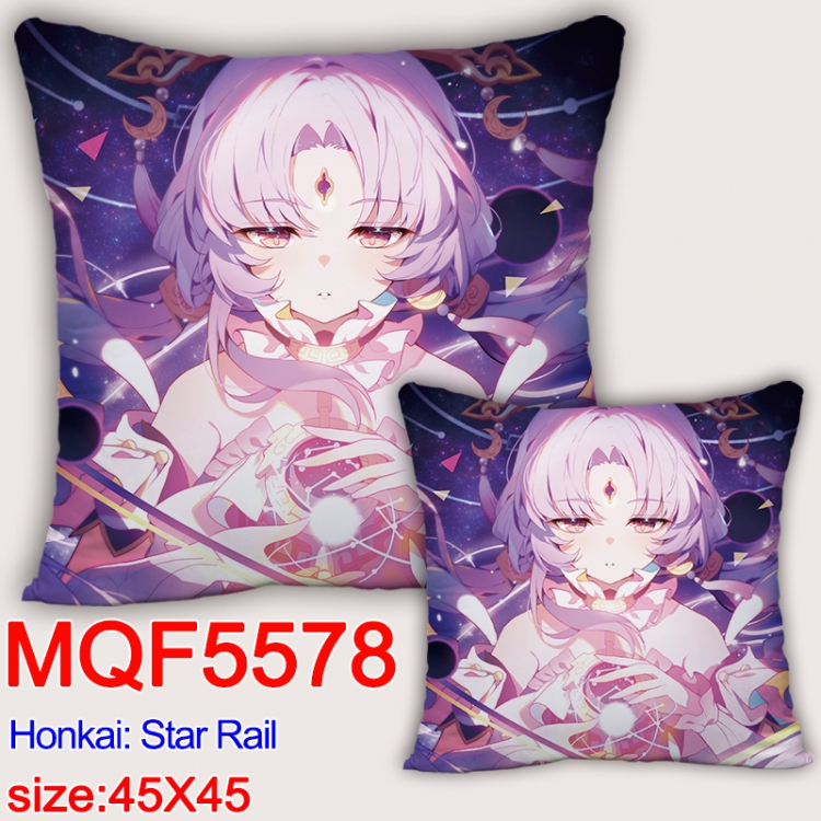 Honkai: Star Rail Anime square full-color pillow cushion 45X45CM NO FILLING MQF-5578