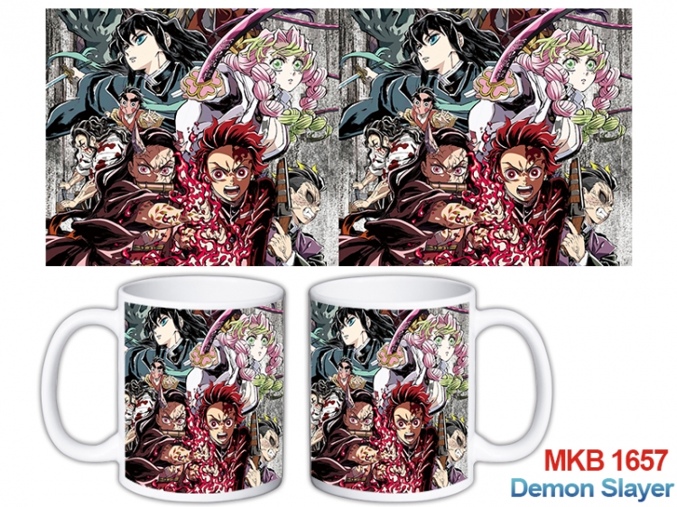 Demon Slayer Kimets Anime color printing ceramic mug cup price for 5 pcs