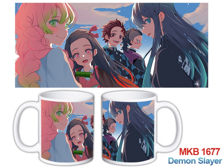 Demon Slayer Kimets Anime color printing ceramic mug cup price for 5 pcs