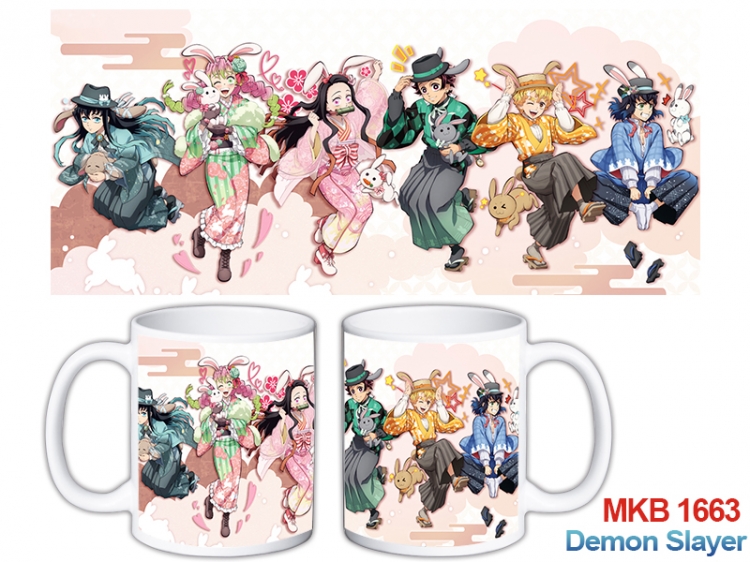 Demon Slayer Kimets Anime color printing ceramic mug cup price for 5 pcs