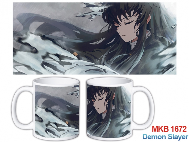 Demon Slayer Kimets Anime color printing ceramic mug cup price for 5 pcs