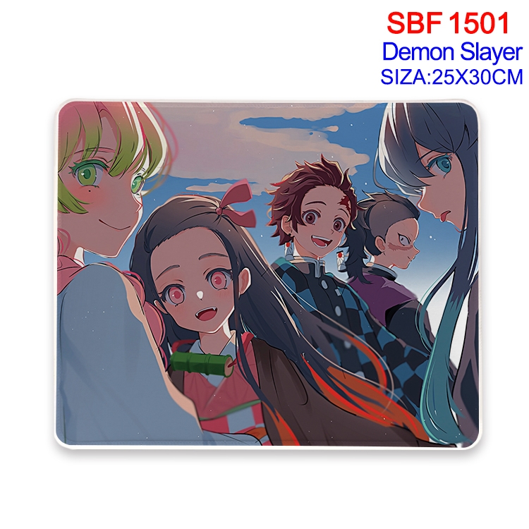 Demon Slayer Kimets Anime peripheral edge lock mouse pad 25X30cm 